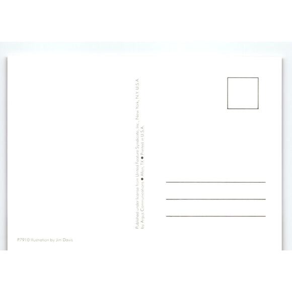 Garfield Christmas Postcard Goof Elf Odie Jim Davis Comic Orange Tabby Cat 1978 - Picture 2 of 2